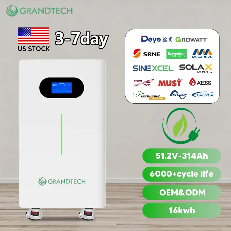 Промоција 51.2V 200Ah 314Ah Lifepo4 Батерија 5kWh 10kWh 16kWh 15kwh Сончева 5KW Инвертер Енергија Домашен Систем за Складирање Powerwall