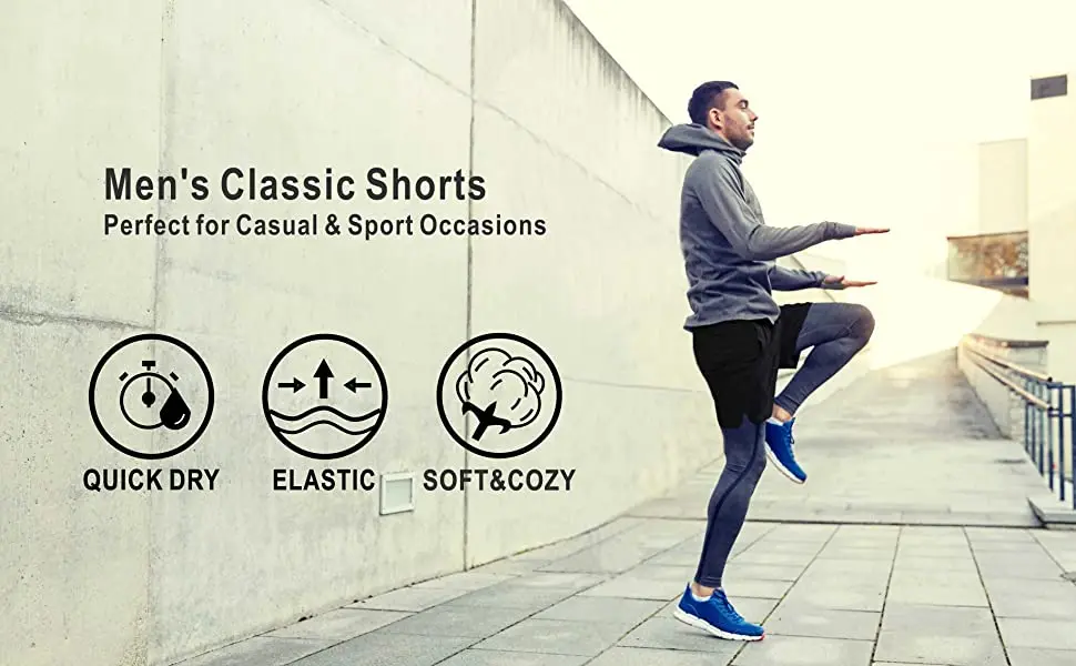 Casual Breathable Men's Shorts Elastic Waist New Summer High quality Pockets Sports Shorts OEM665_voghion.com