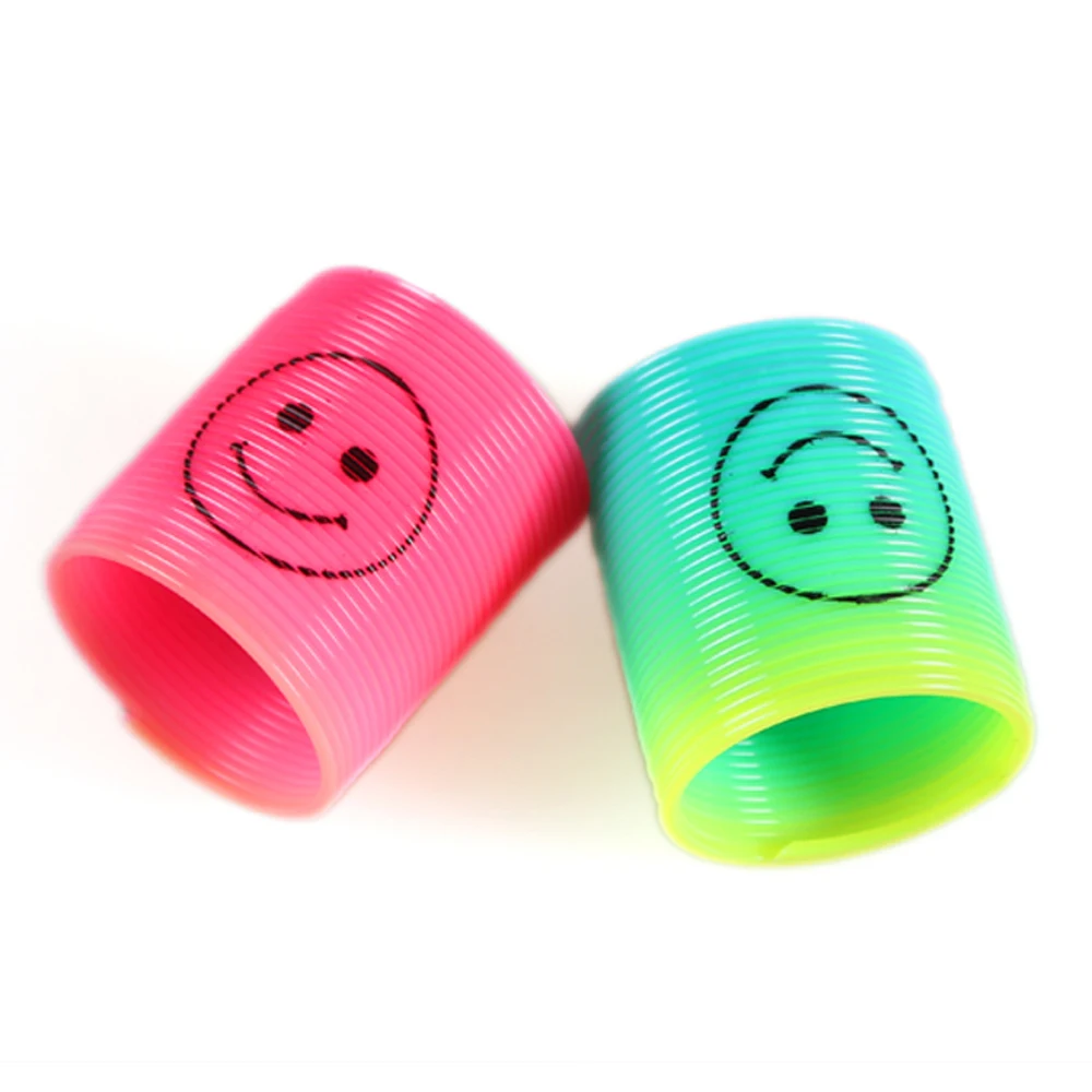 Small Size Compression Plastic Magic Spring Circle Classic Circles Rain Bow Circle Toys for Children