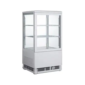 Commercial Four Sided Glass Small Freezer Refrigerator Display Fridge For Restaurant Equipment