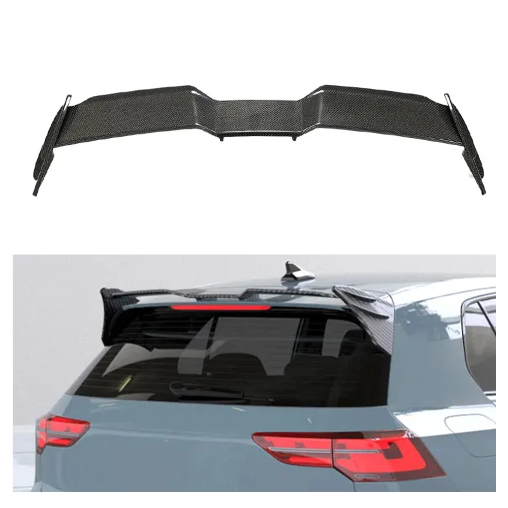 Dry Carbon Fiber Material Car Roof Spoiler Upper Rear Spoiler Wing For Cars For Volkswagen VW Golf