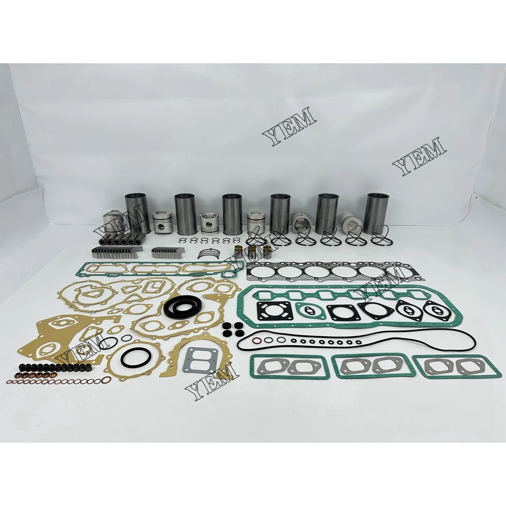 For Isuzu 6BB1 Cylinder Liner and Gasket Kit With Bearing Set Rebuild Kit Replaces Universal Engine Parts