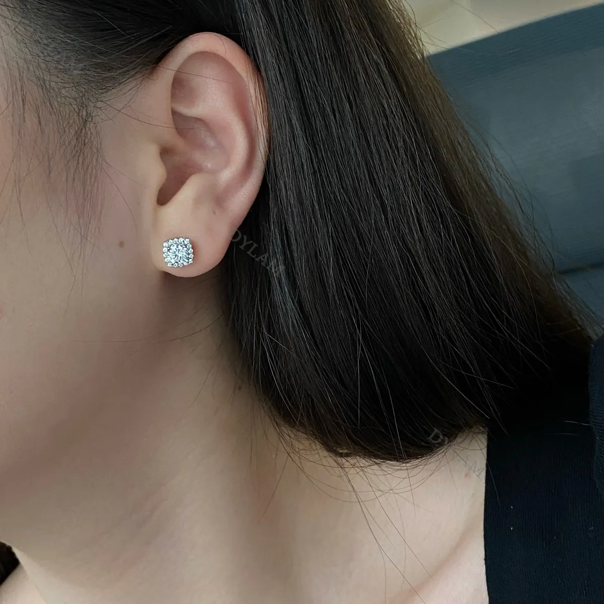 Orecchini A Cerchio Unisex In Argento Sterling S925 - Design Bicolore Nero E Argento - Diametro 12 Mm - Ipoallergenici