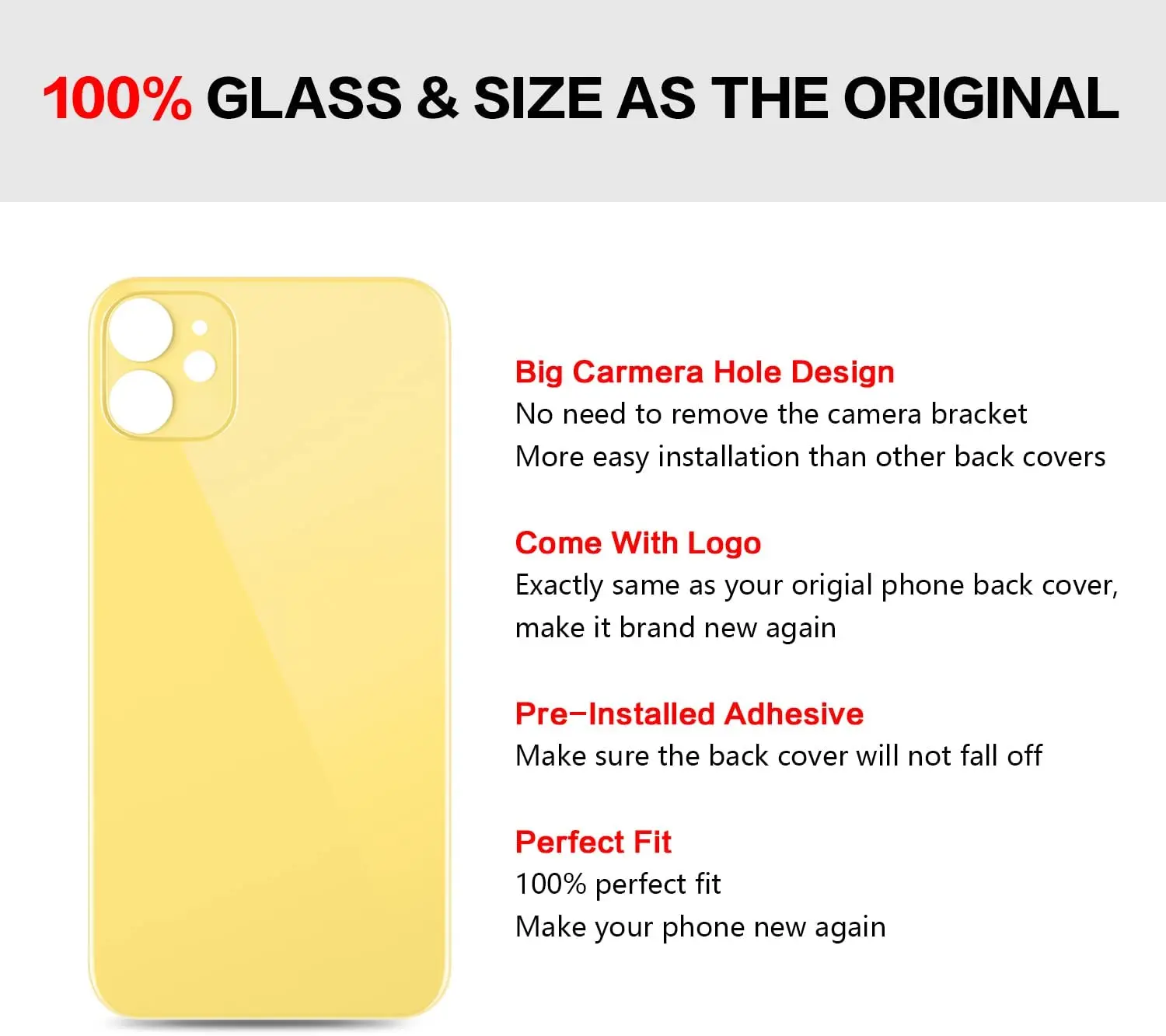 Original Back Glass For Iphone 11 11 Pro Max Back Glass Replacement ...