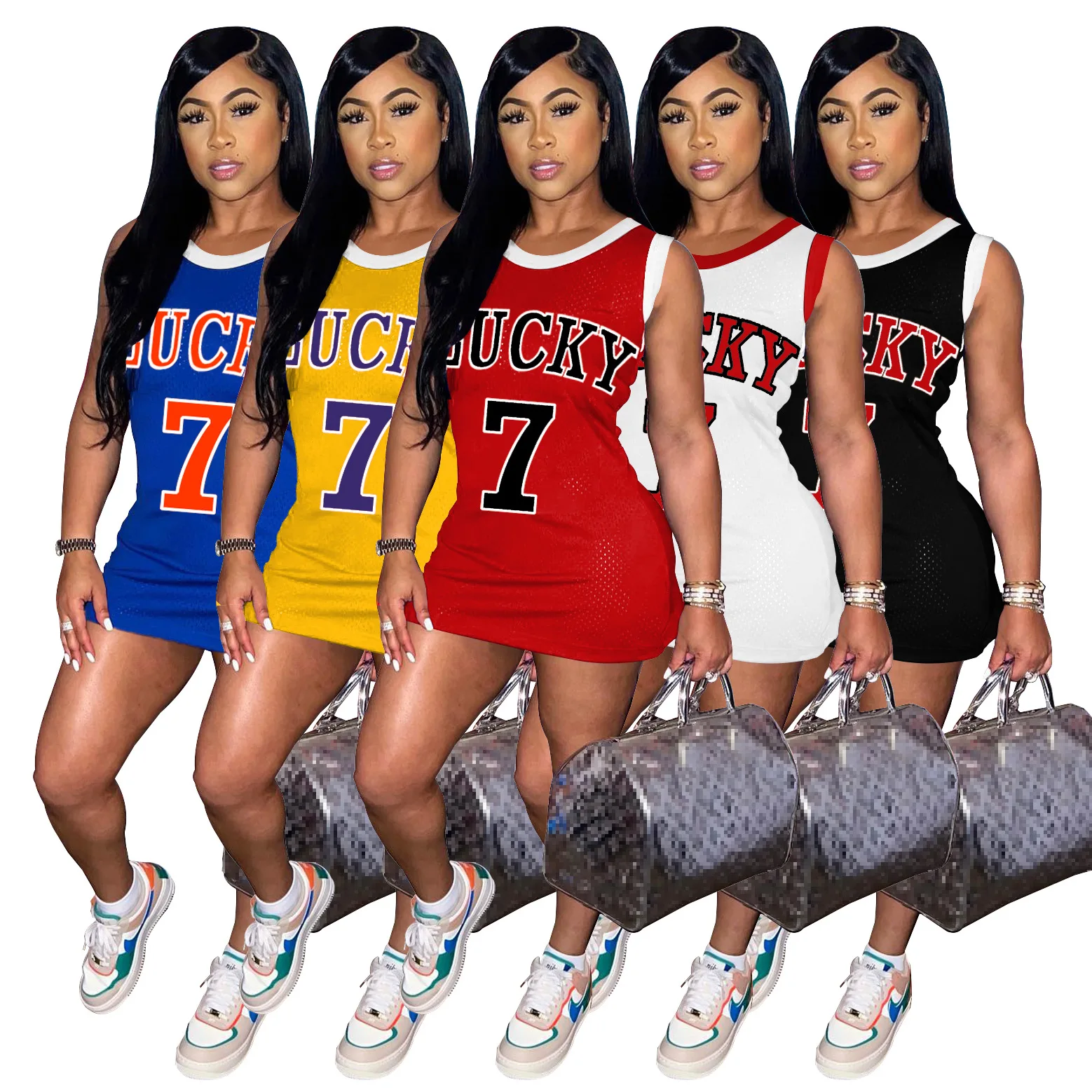 Source Custom Cheap High Quality Lucky Print Bodycon Mesh Dress Stitched  Quick Dry Fashion Basketball Jersey Dresses for Women on m.alibaba.com