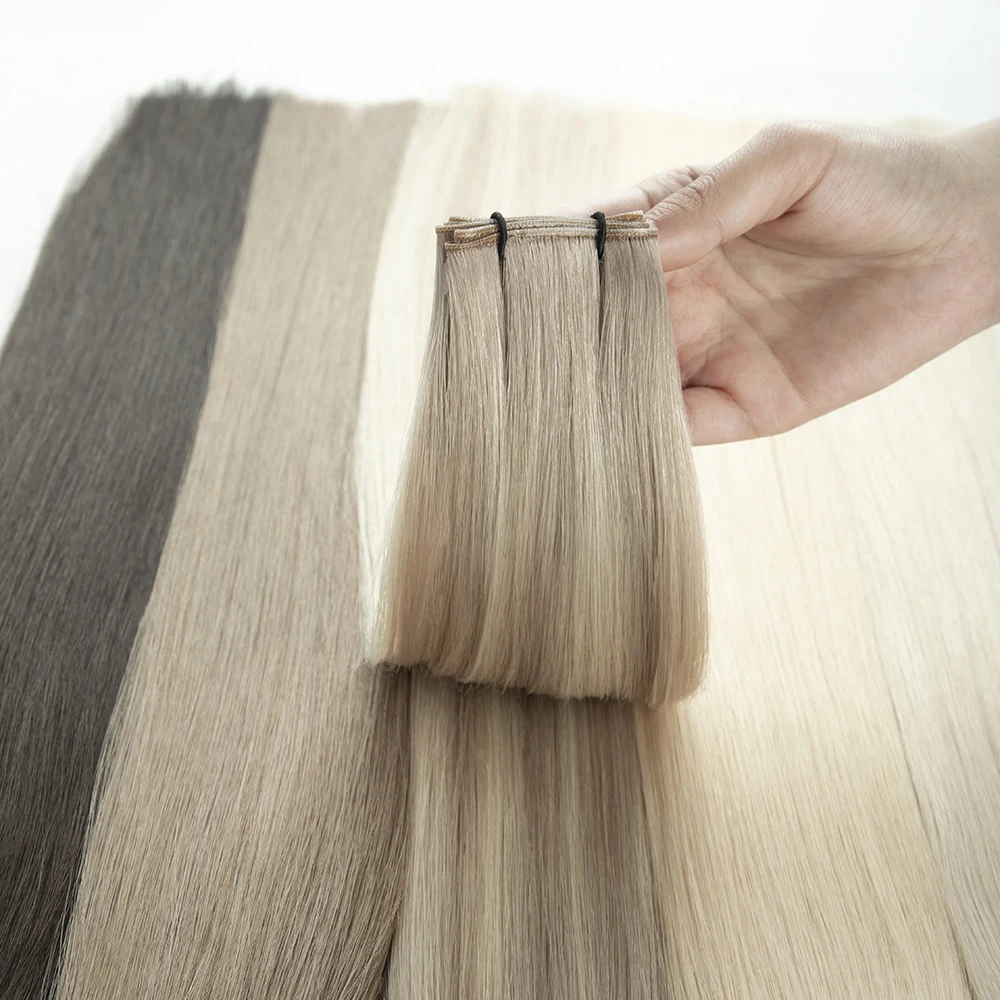 product leshine 100 real remy hair extensions new arrival salon fashion european hair double drawn genius weft-5