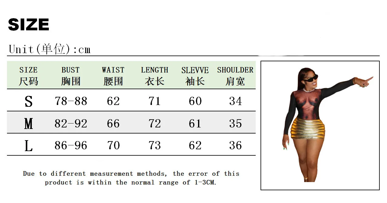 2022 Summer New Long Sleeve Tight Sexy Hollow Round Neck Women's One ...