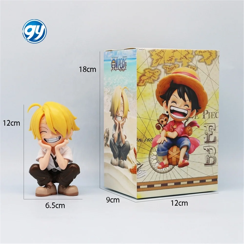 13cmワンピースアニメフィギュア座って笑うルフィアクション