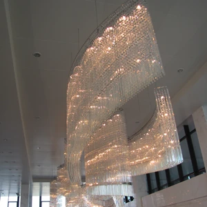 Modern Elegant 3D Printed Crystal Indoor Decor Pendant Lights Warm White for Hotel Lobby & Villa Chandeliers & Pendant Lights