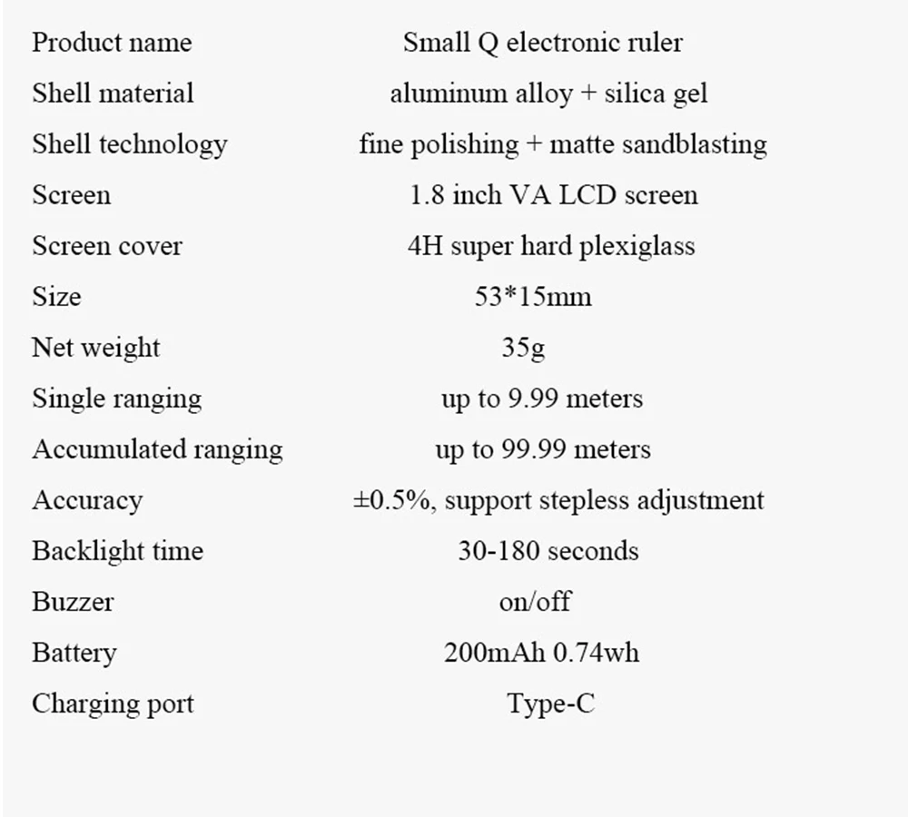 Hot Selling Mini Electronic Ruler Tape Multifunctional Electric Ruler