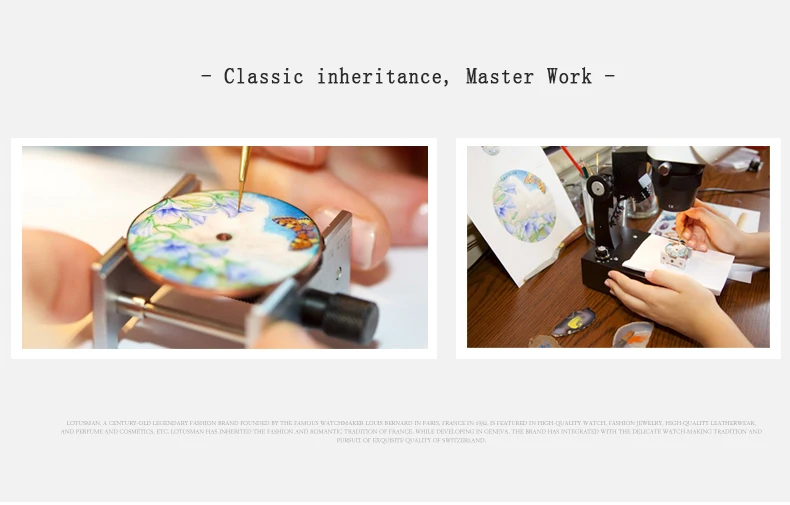 Luxury Automatic Micro Hand-painted Enamel Dial Custom Brand Diamond Setting Art Tourbillon Watch