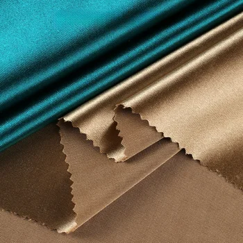 designer 4 way stretch stain fabric polyester spandex knitted satin fabric Wholesale Manufacturer