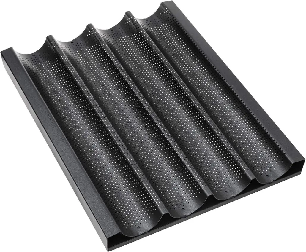 Perforated Aluminum Baguette Tray French Bread Nonstick Baking Pan