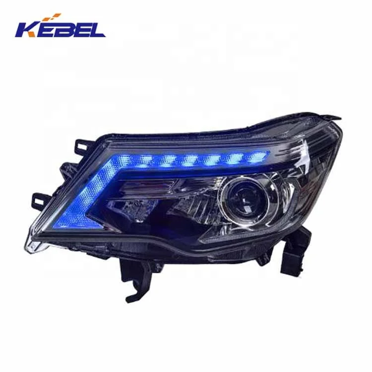 KEBEL Modification Flowing DRL Touch Blue Daytime Running Light Head Lamp for Nissan Terra 2018