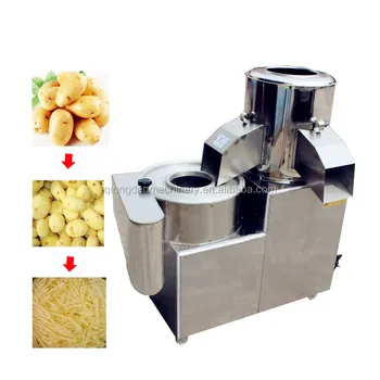200kg/h Vegetable Ginger Peeling and Cutting Potato Chips Slicing Machine Sweet Potatoes Washing and Peeling Machine