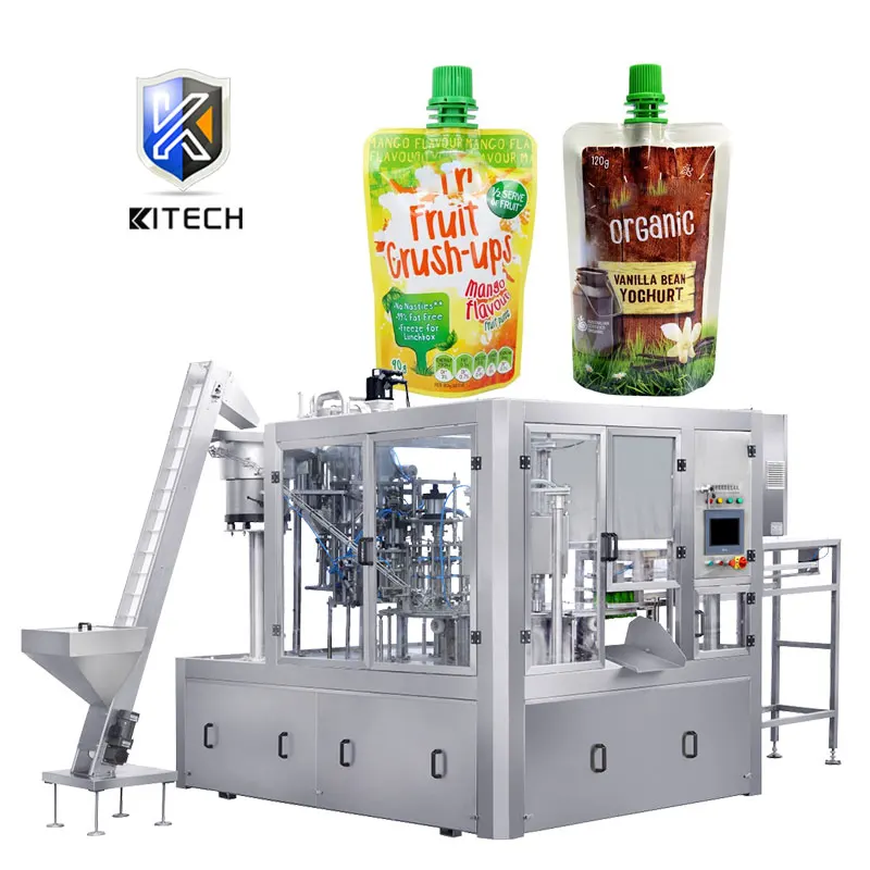 Multi Function Stand Pouch Ginger Lemon Juice Packing Machine Automatic Fruit Juice Spout Pouch Filling Machine