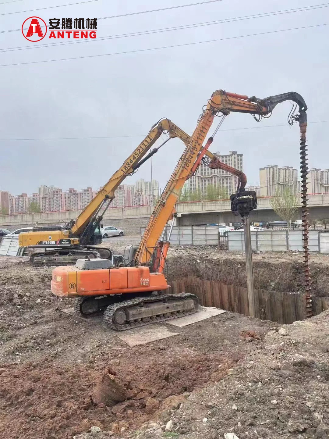 Excavator Piling Equipment V600 High Frequency Hydraulic Vibro Pile Hammer details