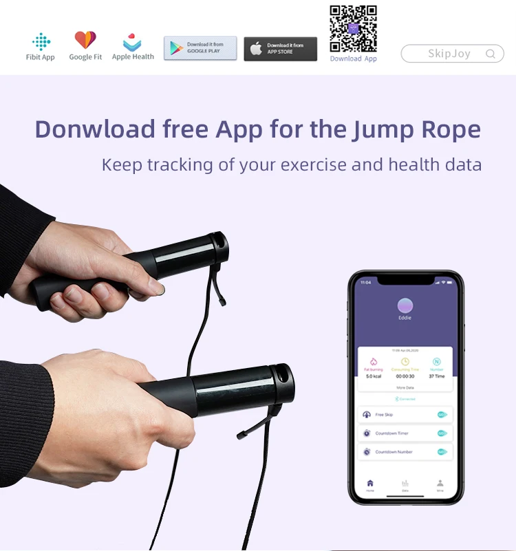 Rs1950ulb Smart Cordless Jump Rope Less Digital Counter Pvc Smart