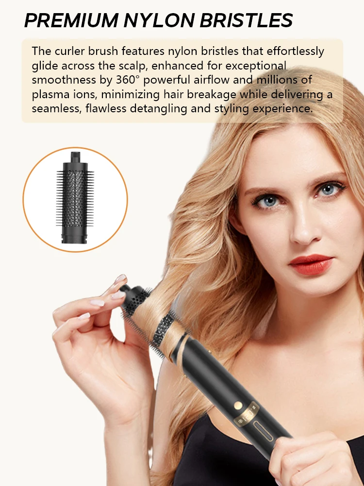 Zex High Speed  8 in 1 Multi Styler Automatic Hair Curler One Step Hair Dryer Brush Hot Air Styler & Curling Iron supplier