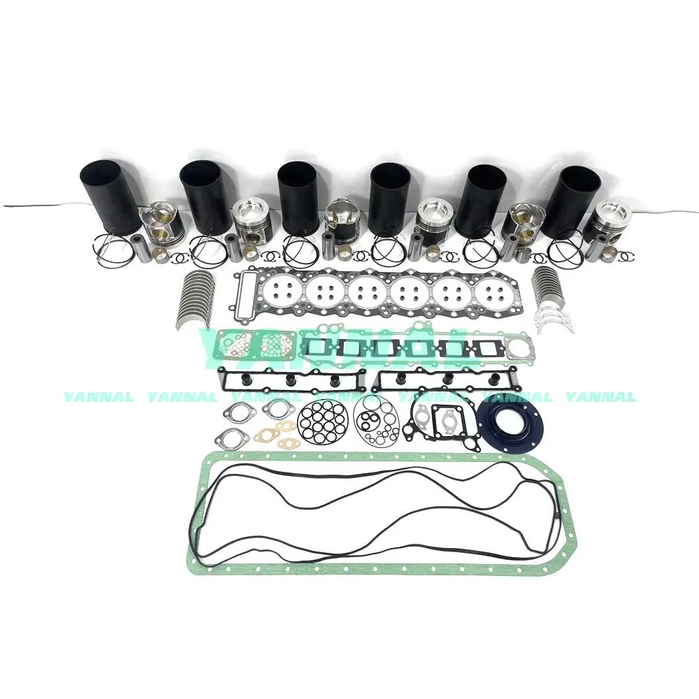 Factory Price Engine Overhaul Rebuild Kit With Gasket Set Engine Valves Main Connrod Bearing For Mitsubishi 6M60 Engine Spare Pa