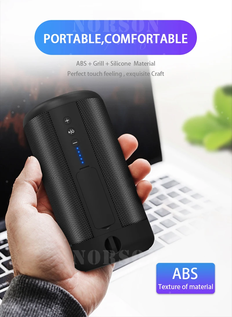 Wholesale Portable Bass Woofer Stereo Sound Speaker Box Mini Shower Waterproof Bluetooth Speaker - ANKUX.COM