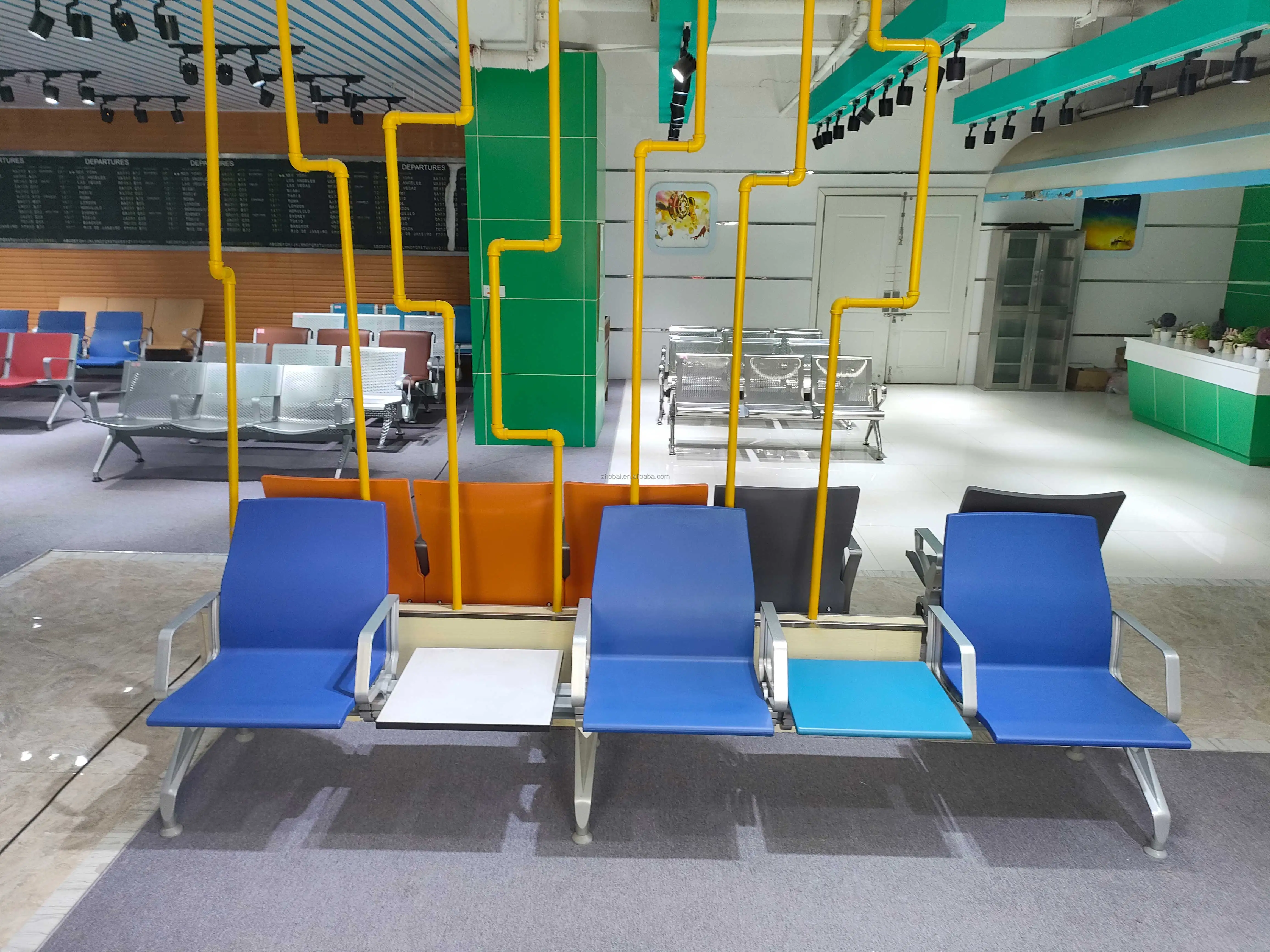 High Quality Customizable 3-Seat PU Modern Hospital Chair for Waiting Rooms Clinics Dental Offices Schools Dining Areas Hospital 2