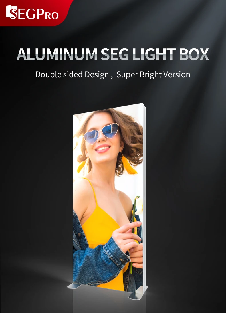 Lingtong Led Publicidad Display Light Box Aluminum Profile Seg Fabric