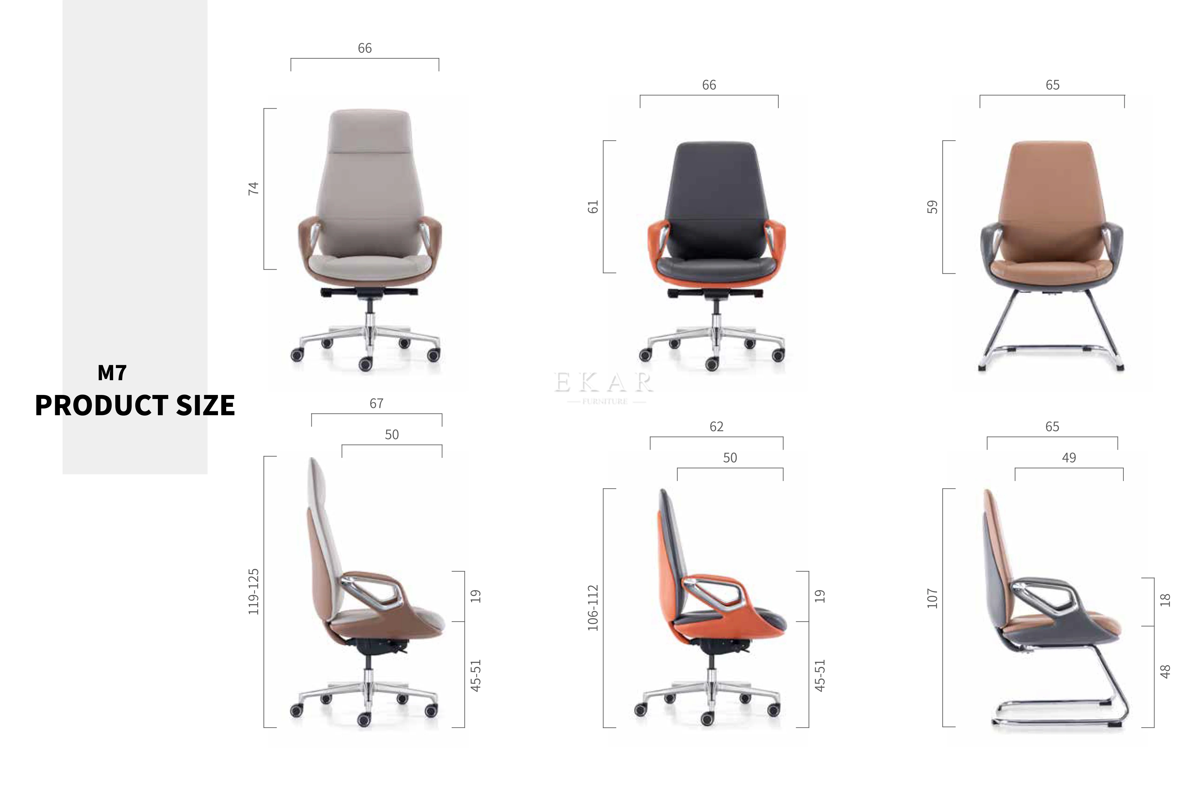 Upholstered Swivel Executive Chair High Back Leather Adjustable Backrest Caster Wheels CEO Office Chair manufacture