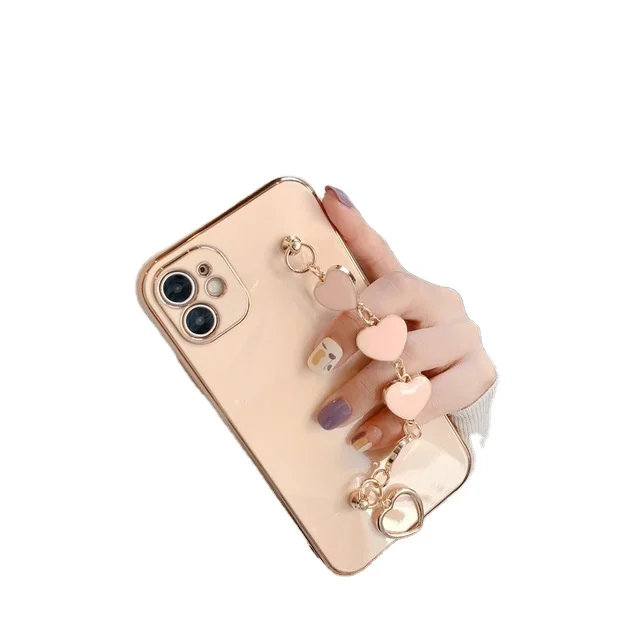 Luxury Design Soft Phone Case With Anti Lost Chain Designer Phone Cases For Iphones