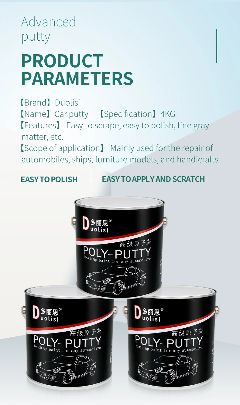 High Quality Body Filler Easy Sanding Auto Polyester Putty Body Filler