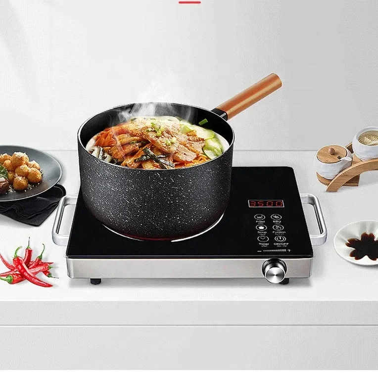 Multifunctional 1-Burner Infrared Cooker Adjustable Power Desktop Electric Ceramic Stove Tabletop Cooktop for Household Use