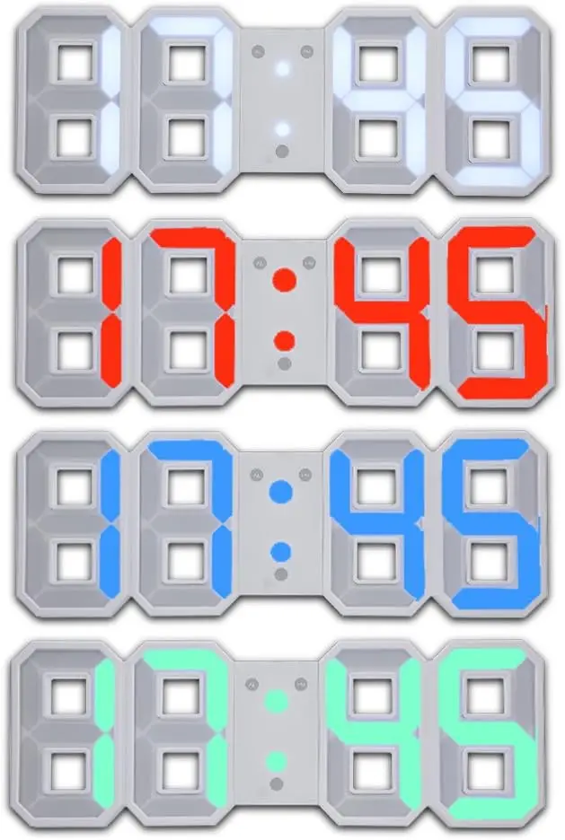 Nordic Glowing Night Alarms Electronic Table Clock Wall Clock for Living Room LED Digital Clock