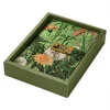Green-clustered floral paper