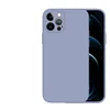 Estuche líquido de borde plano, gris lavanda, lente de cobertura total, juego en caja