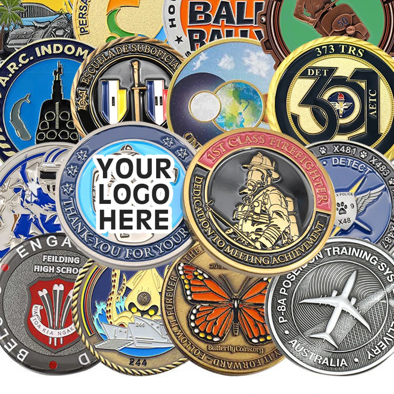 Factory Firefighter Custom 3D Coin Gold Silver Bronze Metal Paint Imitation Enamel Metal Challenge Coin