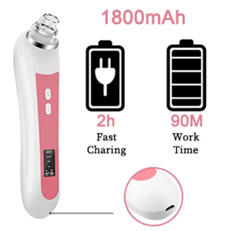 20X Microscope App  Visual Rechargeable Suction Facial Pore Cleaner with 6 Replaceable Blackhead Remover Vacuum with Camera