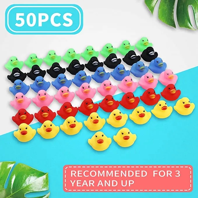 Multicolor Mini Rubber Ducky Float Ducks Baby Bath Toy Rubber Duck Bath Toys for Toddle