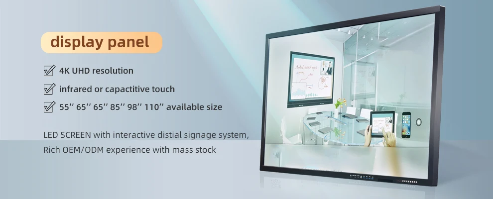 75 Inch 4K UHD Interactive Display Smart Board - Touch Screen Monitor ...
