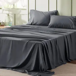Sheet Set - 4 Pieces Soft Sheets - Breathable & Cooling - Hotel Luxury - Easy Care Polyester Microfiber Bedding