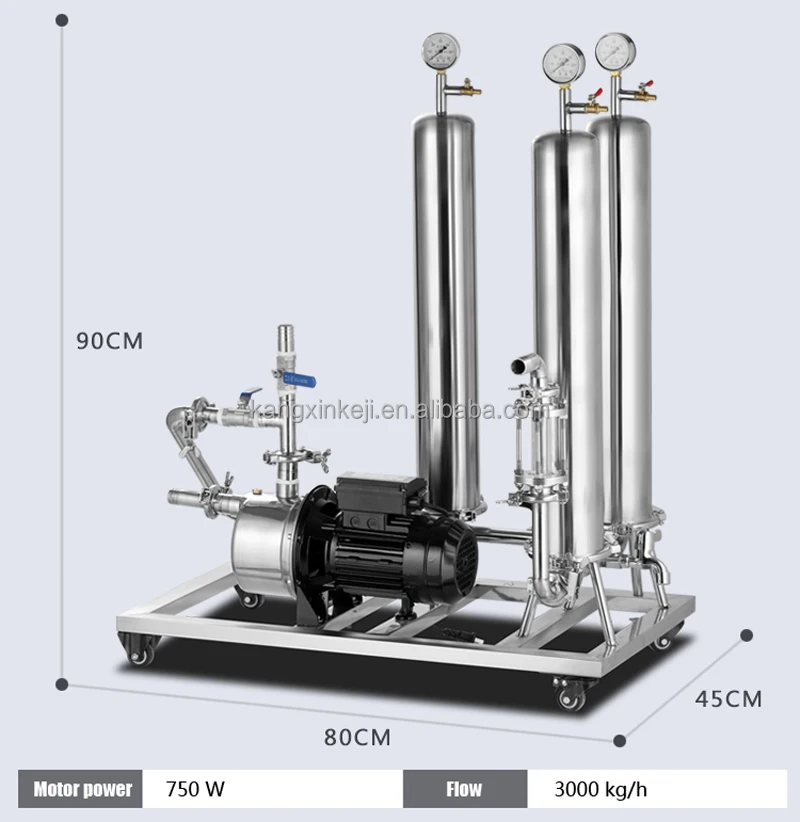 Liquor Mini Electric Cross Flow Wine Filter - Carbon Filter for Alcohol