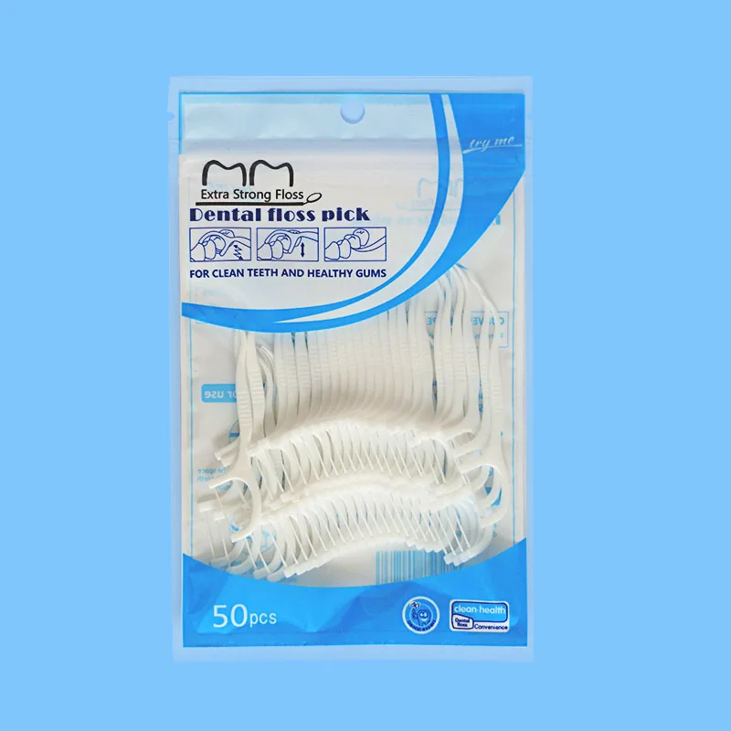 Оптовая Продажа с фабрики, Высококачественная веганская Стоматологическая Флоссер, переносная мята, межзубная палочка для чистки с плоским рисунком