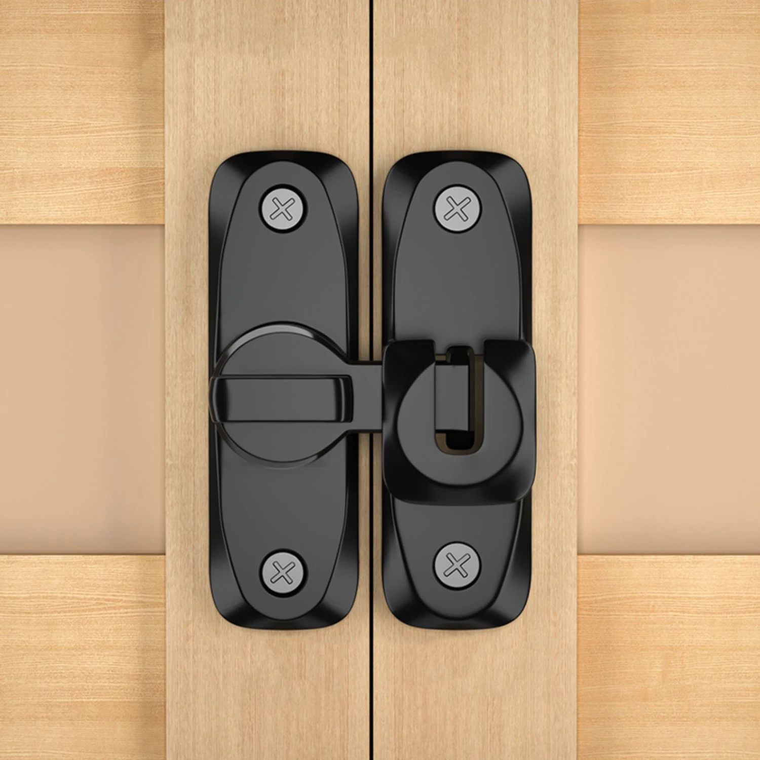 New Barn Door Lock Latch 90 Degree 180 Degree For Doubledoor Sliding Lock Zinc Alloy Security