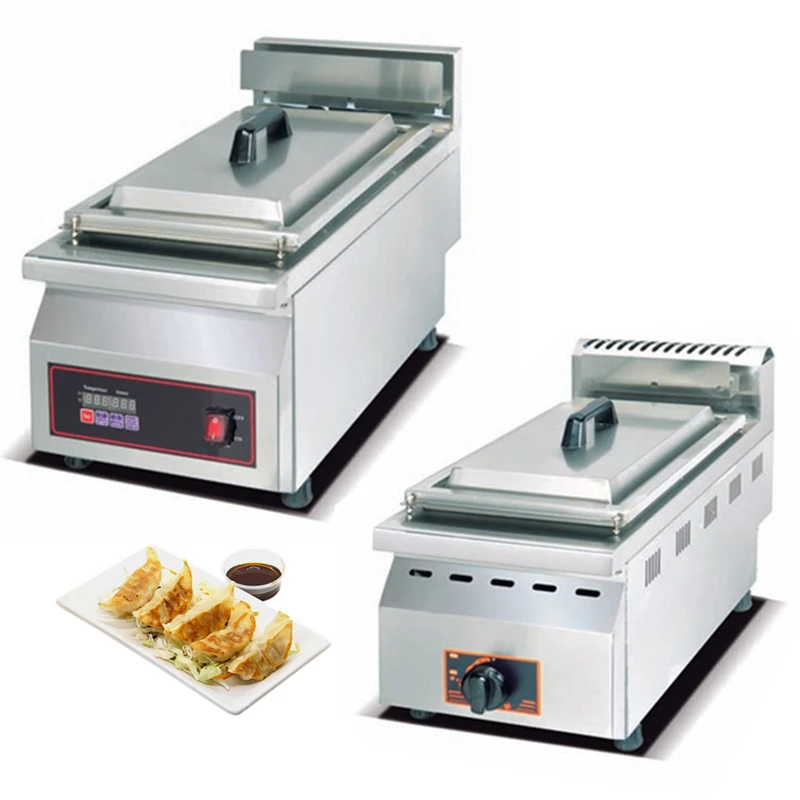 220 110 Voltage Gas Electrical Automatic Fried Dumpling Bun Potsticker Grill Gyoza Cooking Frying Fryer Machine Cooker Pot Pan