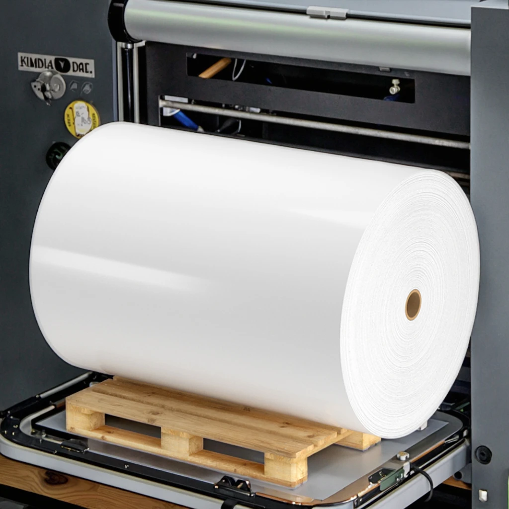 Pressure-Sensitive Photo Sticker Paper Jumbo Roll Self-Adhesive Vinyl for Inkjet Printer for Promotions and Groceries