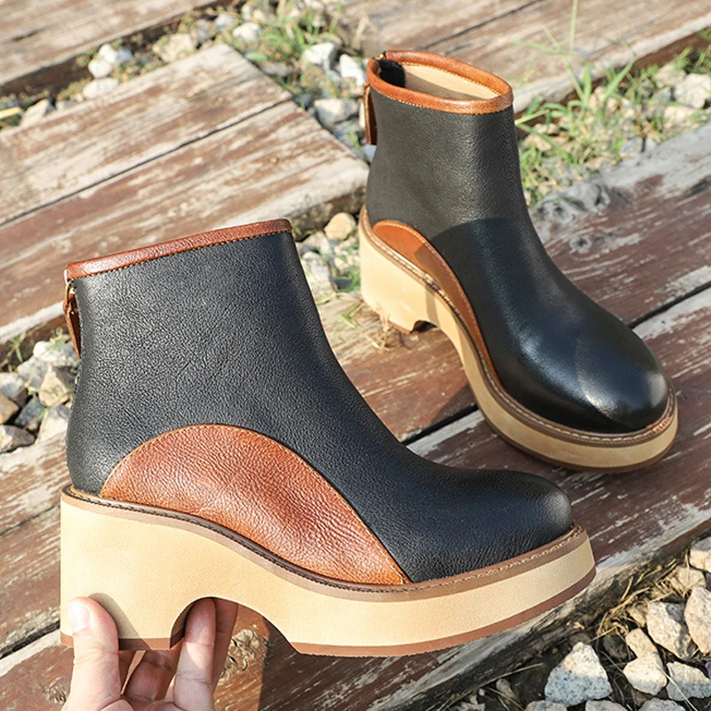 Mujer de la moda tacón de cuña oculto puntera redonda cierre de cremallera  encaje botines casual zapatos comprar ~ Zapatos De Mujer / www.zonamujer.cl