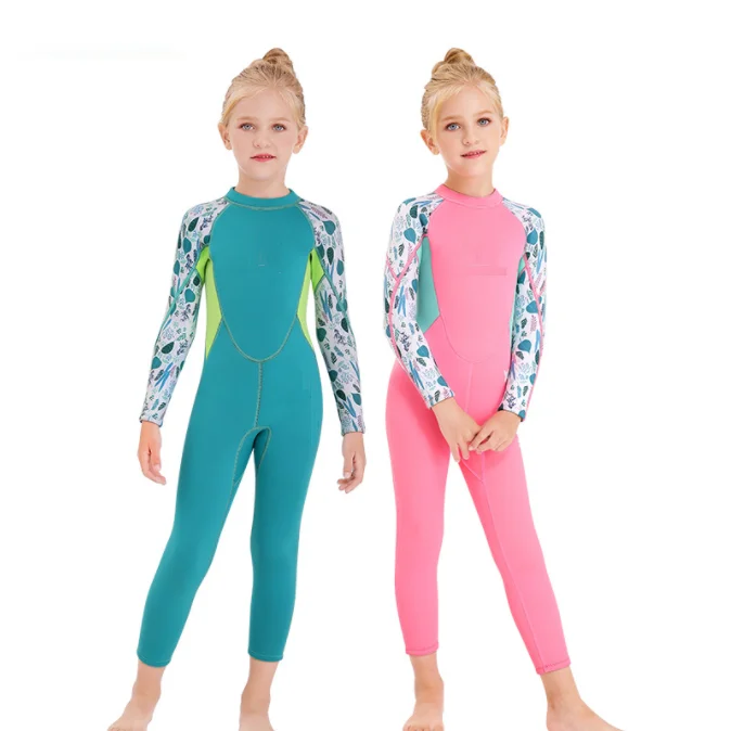 Детский слитный купальник с длинными рукавами