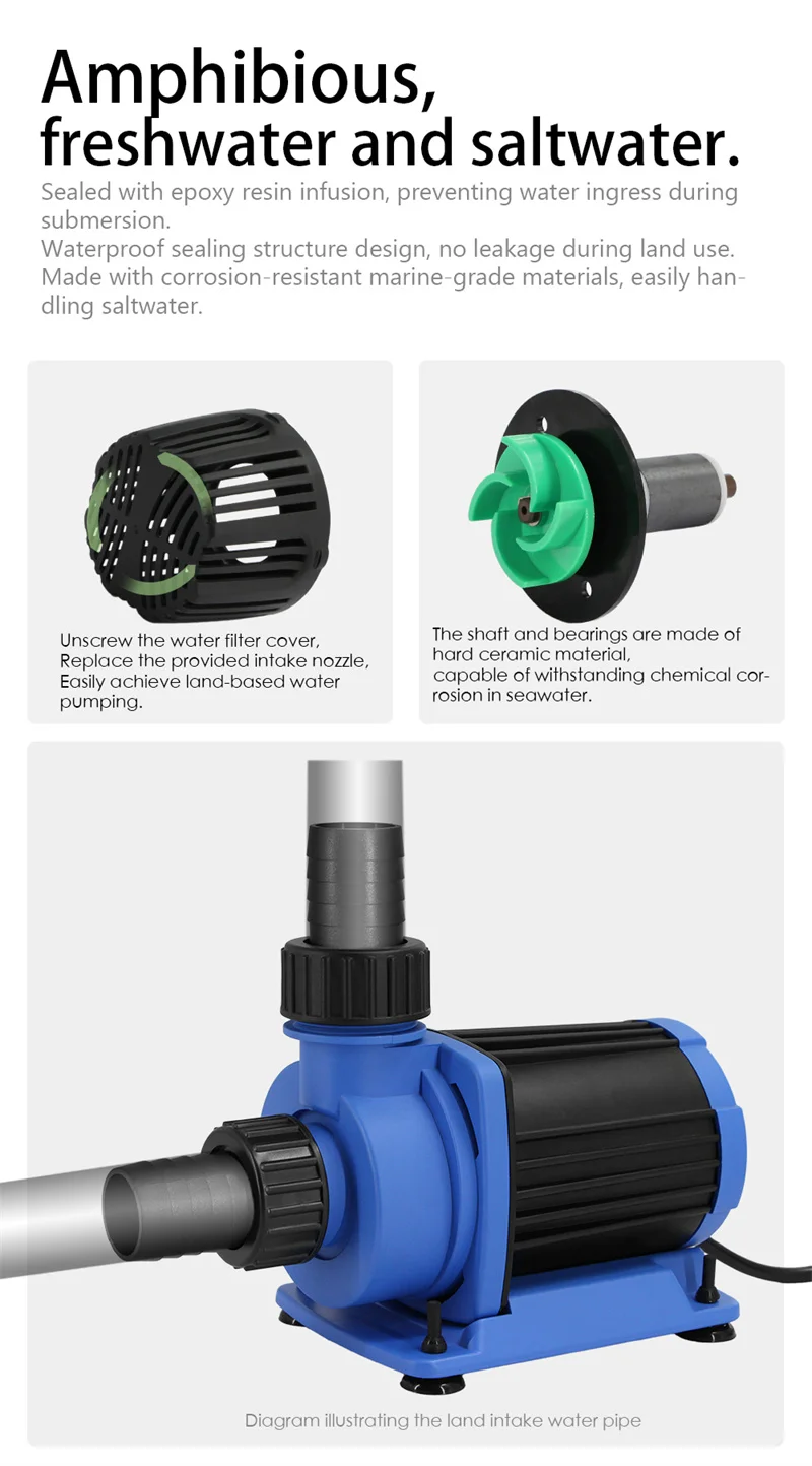 Ultra Silent Aquarlum Water Pump Controllable Return Water Pumps Fish ...