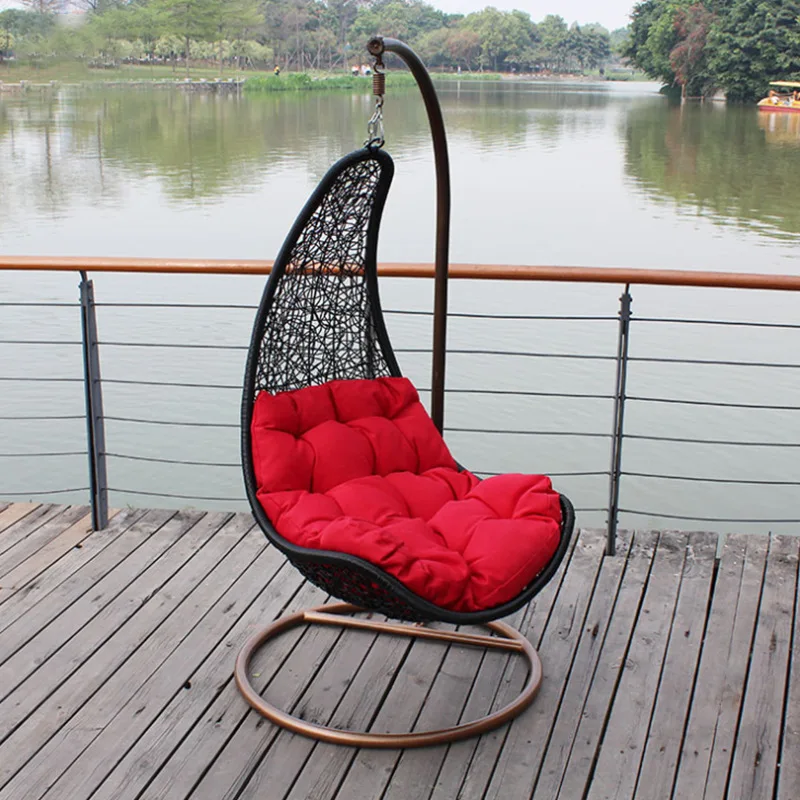 Foldable Swing With Cushion Bird's Nest Shaped Hanging Chair Cheap Egg  Chair Outdoor Furniture Low Price Egg Chair with Legs