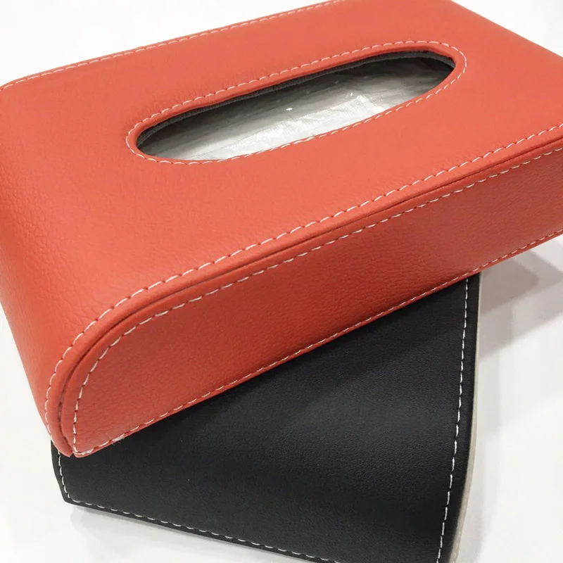 COSMEVIVI Organisateur Mouchoirs PU Beige Pour Pare-Soleil Voiture - Boîte à Tissus Suspendue