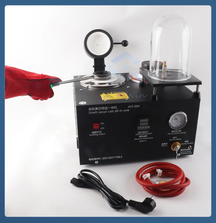 JH3-004 Three-in-One Integrated Casting Machine - Vacuum Casting 1250℃ Max Temperature &plusmn;5℃ Precision Aviation Plastic Bell